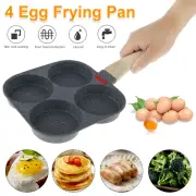 Egg Frying Pan Aluminum 4 Holes Egg Frying Pan Nonstick Mini Egg Cooker teKMf