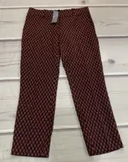 Ann Taylor Size 2 Petite Tailored Ankle Pant Scalloped Jacquard Devin Fit New