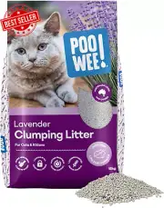 Clumping Lavender Cat & Kitten Litter, 15Kg - Long Lasting Clumping and Scoopabl