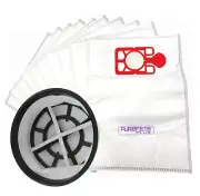 10 x Vacuum Bags & Cloth 12" Filter for Numatic Henry Hetty George James Hoover