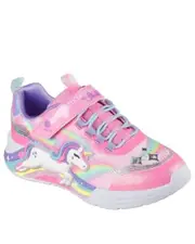 Skechers Kids' S-Lights: Unicorn Chaser Pink