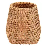 Rattan Chopsticks Tube Shovel Spoons Bucket Dinner Knives Forks Tableware Storage Box Home Storage C