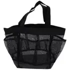2Pcs Black&Grey Mesh Shower Bag Large Capacity Beach Bag College Dorm