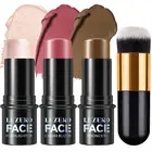 3Pcs Cream Contour Stick Makeup Kit,Shades Highlighter Stick,Blush Stick New