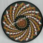 36" X 36" Round Marble Dining Table Top Side Table Random Inlay Hallway Decor