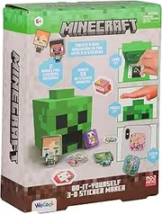 Paladone WeCool 3D Sticker Maker for Minecraft Creeper Kids Officially Licensed Craft Kit for Age 6+ Unisex Makes 50 Custom Stickers Funny Creative Gift and Toy