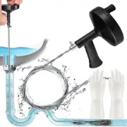 Drain Snake Auger,33FT Plumbing Snake Drain Hair Clog Remover Tool for Sewers...