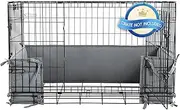 HOMBYS Dog Crate Bumper with Ties (ONLY Bumper, Without Crate)-Soft Crate Accessorie Dog Kennel Cover-Dog Crate Training Pads for a Safe & Comfortable Crate-Fit Front Door Crates (Dark Grey, 36"x22")