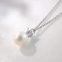 在飛比找momo購物網優惠-【KATROY】天然珍珠．純銀項鍊｜女王(8.0-9.0 m