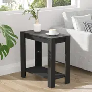 COMFEYA Narrow Sofa Side Table with 2-Tier Open Storage Spaces