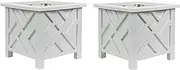 Trenton Gifts Chippendale Planters | Set of 2 | White