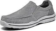 [Dressnu] Men's Slip-On Loafers: Durable Outdoor Canvas Casual Shoes with Thick Sole for Adult Men