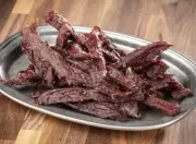 Cowboy Hickory Smoked Jerky Hut Beef Jerky 1/2 Pound Bag 8oz Package Traditional