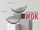 Stainless Steel Wok Pan Gourmet Chef Chinese Traditional Wok Cookware