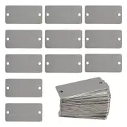 Stamping Blanks Stainless Steel Rectangle Blank Tags with Two Holes 1 Inch X 2in