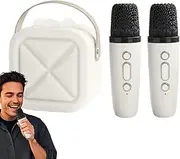 Karaoke Machine with Microphones, Karaoke for - Wireless Karaoke for - Portable Speaker Girls Entertainment for Friends Family Interaction