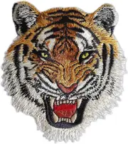 2 pieces DIY tiger iron-on patch,clothing patches, clothing, sewing, embroiderystyle 1) style 1