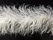 2 Yards - 5 Ply Snow White Heavy Weight Ostrich Fluffy Feather Boa Wedding Dress