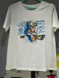 在飛比找Yahoo!奇摩拍賣優惠-~琉璃小屋~造型小熊圖案純棉短袖上衣T恤-620-4
