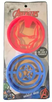 Marvel Avengers 2 Silicone Egg & Pancake Breakfast Molds New