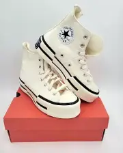 Women's Size 6 Converse Chuck 70 Plus Hi Egret White Shoes Sneakers A00915C