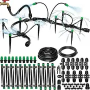 CARPATHEN Drip Irrigation System - Adjustable Quick Connect Irrigation System for Gardens up to 131ft, Raised Beds - Complete Garden Watering System - 1/4 Emitters, 1/2" and 1/4" Tubing and Connectors