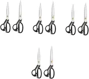 TEHAUX 4sets Professional Tailor Scissors Fine Processing Comfortable Handle for Embroidery Sewing Crafts 2pcs*4