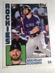 2019 Topps Update 1984 Jumbo 5x7 Brendan Rodgers Rockies RC 36 06/49