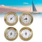 4x Barometers Clock Meter Thermometer Hygrometer Kit for Yacht Workshop