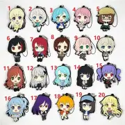 BanG Dream Rubber Strap Anime Figure Keychain Key Ring Phone Strap Charm Gift