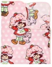 New W/tags SUPER SOFT Strawberry Shortcake Pink Blanket 50in x 70in