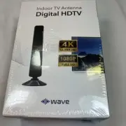 Wave Max Indoor TV Antenna 4K Digital HD 1080P Signal Booster No Subscriptions