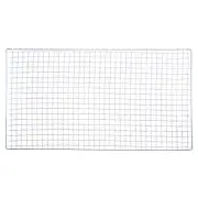 2pcs Square BBQ Grill Net 25x50cm Galvanized Iron Barbecue Mesh Mat