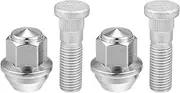 X AUTOHAUX No.CV6Z-1012-C/ACPZ-1012-H M12-1.5 Wheel Stud Bolt for Ford Escape Focus Fusion for Lincoln MKZ MKC/Front Rear Left Right Wheel Lug Stud/Alloy Steel 19mm Hex/ 1 Set Silver Tone