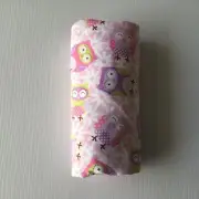 Bassinet Fitted Sheet Handmade ~ 80cm x 40cm x 11cm ~ Owl Print ~ Pink
