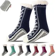 [Generic] Non Slip Slipper Socks Cashmere Socks,Ultra-thick Cashmere Slipper Home Socks, Ultra Cashmere Socks Shimmery Christmas, Non Slip Fluffy Comfy Warm Winter Slipper Socks for Women Men
