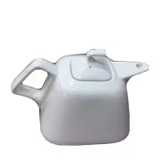 HB Modern Porcelain White Art Deco Style Teapot New