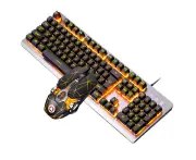Wired Gaming Keyboard Led Rainbow Backlit Gaming Keyboard Rgb Gaming Ergonomic Wrist 104 Keys For Windows & Mac Pc