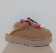 UGG TAZZLE CHESTNUT SUEDE PLATFORM SLIPPERS SHOES, WOMEN US 8/ EUR 39 ~NIB