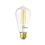 LED Filament Globe ES 240V 8W Clear Glass Pear Shape 3000K