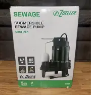 Zoeller 1/2 HP 6000 gph Cast Iron Vertical Float Switch Submersible Sewage Pump