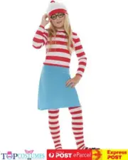 Wenda Waldo Wheres Costume Girls Kids Where's Wally Fancy Dress Book Week