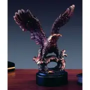 Treasure of Nature Perched Eagle Statue in Bronze Sculpture, 8" x 7"