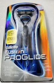 NOS-GILLETTE FUSION PROGLIDE Mens MULTIPACK 1 RAZOR HANDLE AND 2 CARTRIDGES ~NEW