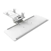 Loctek KT101 White Adjustable Keyboard Tray - Under Desk, Drawer, Tray Size
