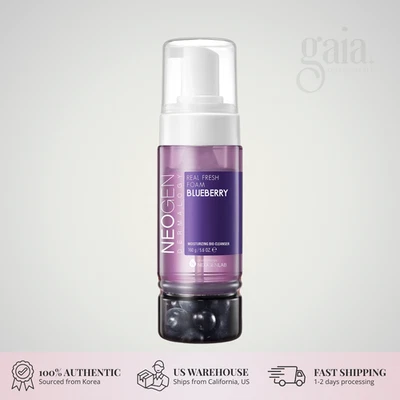 NEOGEN Dermalogy Real Fresh Foam Blueberry 160g Gentle Cleansing Face Wash