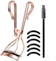 [EIAKE] 2PCS Eyelash Curler Kits with Eyebrow Brush Eyelashes Curling Applicator Extension Sets Eye Lash Curler Makeup Tools For Women (Eyelash Curler +Eyebrow Brush, Rose Golden)