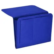 11" Felt Bedside Organizer Bed Hanging Caddy 5 Pockets Hanging Bag Blue