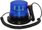 Blue LED Flashing Warning Light Magnetic Vehicle with Cigarette Lighter Socket 12-80V