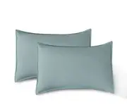 CleverPolly - Vintage Washed Microfibre Standard Pillowcases (Set of 2) - Seafoam